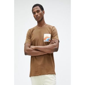 Koton 3SAM10943HK Volwassenen Mannen T-shirt Single - Kleur/Kamelenhaar - M