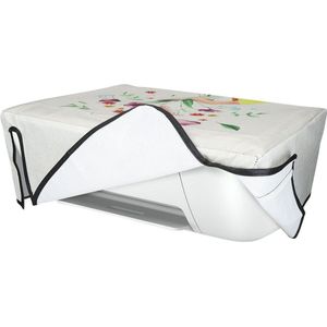 kwmobile linnen hoes geschikt voor HP DeskJet 2755e / DeskJet 2720e / DeskJet 2710e / DeskJet 2820e cover - Printer beschermhoes - Bloemenboeket in aquarel design