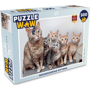 Puzzel Kat - Kittens - Vacht - Legpuzzel - Puzzel 500 stukjes