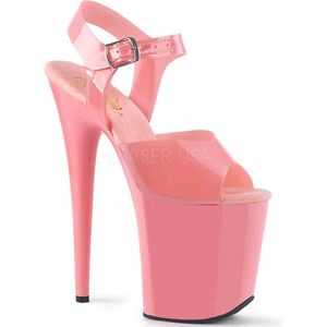 Pleaser - FLAMINGO-808N Sandaal met enkelband, Paaldans schoenen - Paaldans schoenen - 39 Shoes - Roze