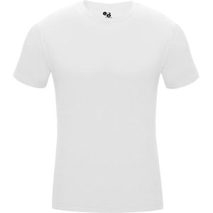BADGER SPORT - Shirt Met Korte Mouwen - Pro Compression - Diverse Sporten - Volwassenen - Polyester/Elastaan - Heren - Ronde Hals - Ondershirt - Zweet Afvoerend - Wit - Medium