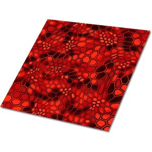 Tulup PVC Tegels - Zeshoeken Vinyl Tegels - 30 cm x 30 cm - Rood Zelfklevende Vinyltegels - 9 stuks - Zelfklevende PVC Tegels - Abstract Plaktegels - Vloer Tegels PVC - Plaktegels keuken en Badkamer