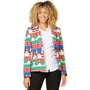 OppoSuits Snazzy Santa - Dames Blazer - Kerst - Maat: EU 34