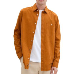 Tom Tailor - Lange mouw overhemd - Heren - 3XL - Roest - Katoen - 1042652