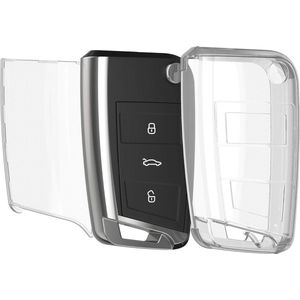 Autosleutel hoesje voor VW Golf 7 MK7 3-knops autosleutel - Transparante behuizing - Beschermhoesje in - Autoaccessoires .