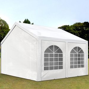 Hoogwaardige Partytent 4x5 m van PE 450 N zeil tuintent feesttent waterdicht in Wit