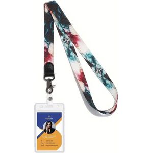 Lange Lanyard Sleutelhanger en Keycord - roze marmer - Badgehouder met Clip trekkoord - Uittrekbare Badge Pashouder - Kaarthouder Keykoord - Houder voor Kaart/Sleutels - Telefoon/GSM Koord - Sleutelkoord - Plastic ID Pashouder Ketting - Telefoonkoord