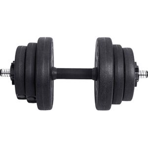 Dumbells - Halterset - Gewichten - Dumbells set - Barbells - Gewichten fitness - Set van 2 - 20 kg - Zwart