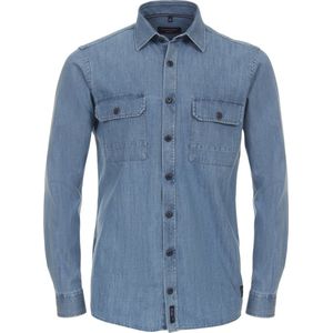 Casa Moda Overhemd - Regular Fit - Blauw - 5XL Grote Maten