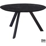 Salontafel Berlin Rond mangohout 80 cm - Zwart