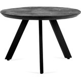 Salontafel Berlin Rond mangohout 80 cm - Zwart