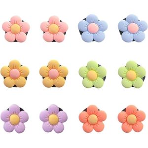Bloemenornamenten - Auto-interieuraccessoires voor vrouwen - Roze luchtuitlaatclip - Auto-dashboarddecoratie met kleine bloem