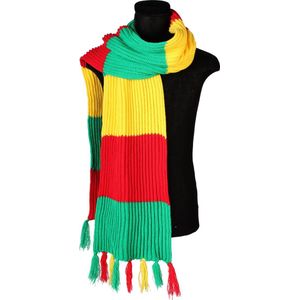 Sjaal Carnaval Deluxe - Rood-Geel-Groen - One Size - Een Stuk