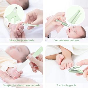Babypverzorgingsset met babynagelschaar, voor vingernagels en teennagels met nagelknipper, nagelvijl en pincet voor kinderen en pasgeborenen, in schattige uil geschenkverpakking