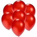 Kleine metallic rode ballonnen 50x stuks - Feestartikelen/Versiering