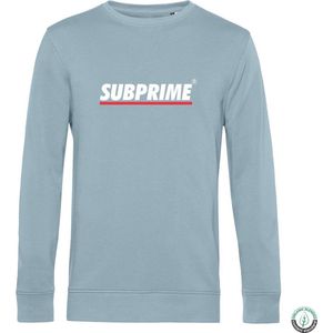 Subprime - Heren Sweaters Sweater Stripe Sky Blue - Blauw - Maat S