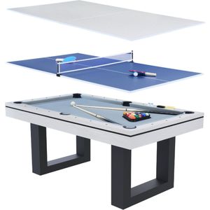 Concept-U - Multi-game 3 op 1 biljart en ping-pong in blanke biljart DENVER