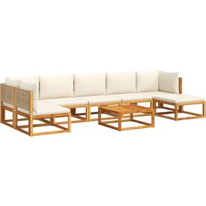 vidaXL 8-delige Loungeset met Kussens - Acaciahout Loungebank - Tuinset - Acacia Hout - Outdoor Furniture - Lounge Set