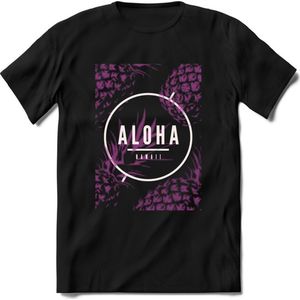 Aloha Hawaii | TSK Studio Zomer Kleding  T-Shirt | Roze | Heren / Dames | Perfect Strand Shirt Verjaardag Cadeau Maat 3XL