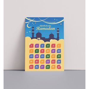 Ramadan kalender | Fotofabriek Ramadan 2024 A5 | Ramadan Mubarak | Ramadan planner | Ramadan aftelkalender | Ramadan kinderen | Regenboog