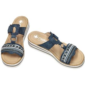 Rieker -Dames - blauw - slippers & muiltjes - maat 36