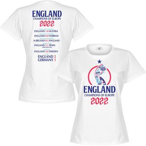 Engeland EK 2022 Road To Victory Winners Dames T-Shirt - Wit - XXL