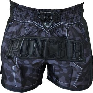 PunchR Kickboks Short Urban Camo Zwart XXS = Jeans Maat 26 | 6 t/m 8 Jaar