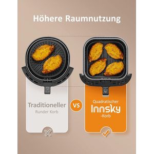 Innsky - XXL Heteluchtfriteuse - 5.5 liter capaciteit - Digitaal LED-touchscreen