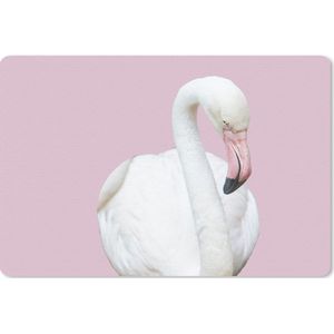 Bureau mat - Witte flamingo - 60x40