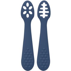 Eerste Lepel voor Baby – Siliconen, BPA-vrij & Perfect om Zelf te Leren Eten - Blauw