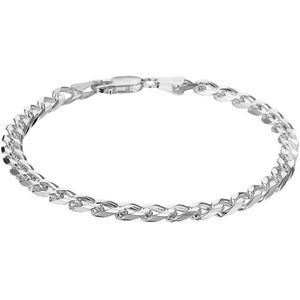 YO&NO - Armband - Zilver - Gourmet - 5,0mm - 20cm - Sieraden vrouw - Heren - Gerhodineerd - Zilver 925