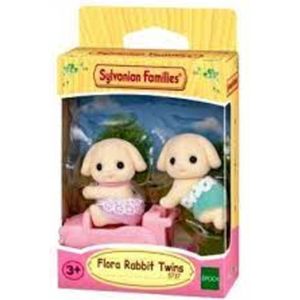 Sylvanian Families 5737 Tweeling Bloemen Hangoor Konijn- 2 fluweelzachte speelfiguren