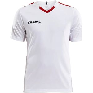 Craft Progress Contrast Shirt Korte Mouw Heren - Wit / Rood | Maat: XXL