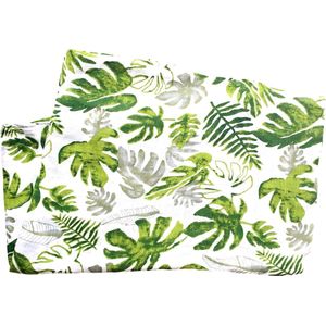 Swaddle doek XL -  Groene bladeren| Inbaderdoek | Hydrofiele doek | Hydrofiele luier