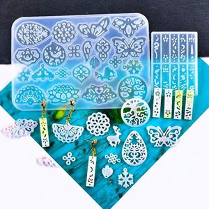 Sieraden Hars Mallen voor Jewelry Making Resin Mold Hanger Oorbellen Epoxy Gietvorm voor Ketting Juwelen DIY Craft