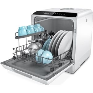 DailySupplies® Mini Vaatwasser - Kleine Afwasmachine Vrijstaande - Camping - Wit