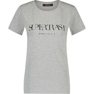 Supertrash - T-Shirt - T Shirt Dames - Grijs - Maat S