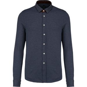 Kariban Jacquard overhemd lange mouwen K507 - Jacquard blue - 3XL