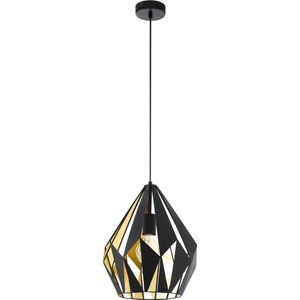 EGLO Carlton 1 Hanglamp - E27 - 1 lichts - Ø 31 cm - Zwart, Goud