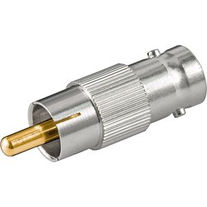 Goobay BNC Adapter - BNC (v) naar Cinch (Tulp)(m) - 50 Ohm - met vergulde contacten