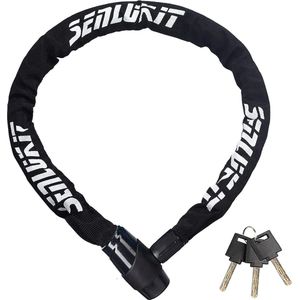 Zwart Senlu fietsslot met 3 sleutels - Hoog beveiligingsniveau kettingslot - Scooterslot, antidiefstalslot, motorfiets, brommerslot