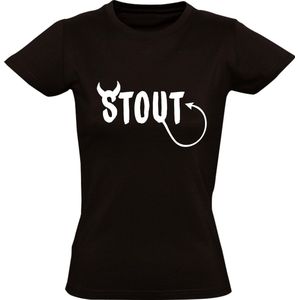 Stout Dames T-shirt - ondeugend - bad girl