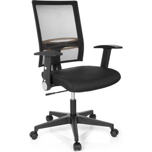 Bureaustoel - Met Armleuning - Stof/Netstof - Zwart - Office R8