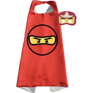 Jobber - Cape - Masker - Ninjago - Ninja - Verkleedkleding kinderen - Rood