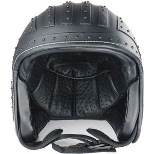Bores Helm SRM Slight 4 Iron Finale Leder-Jethelm Matt Schwarz ohne ECE 22.05 Prüfung, entspricht nicht der StVO-XL