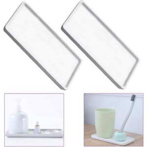 2 Stuks Badkamer Dressoir - Keramische Ijdelheid Lade - Rechthoek Sieraden Houder - Witte Valet Lade - Toilet Tank Opslag Lade - Badkamer Wastafel Make-Up Lade - Dressoir Aanrecht Organizer