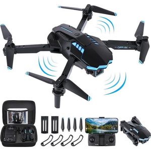 1080p HD camera wifi FPV drone voor beginners - Quadcopter met 2 accu's - zwaartekrachtsensor - 3D flipmode - één-knops-start/landing - hoogtehoudmodus - headless