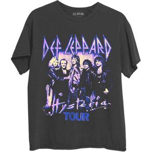 Def Leppard - Hysteria Tour Heren T-shirt - L - Zwart