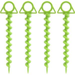 Schroefharingen - 25 cm - Grondschroeven voor fundering - Kunststof haringen voor grote tenten, dekzeilen en lijnen