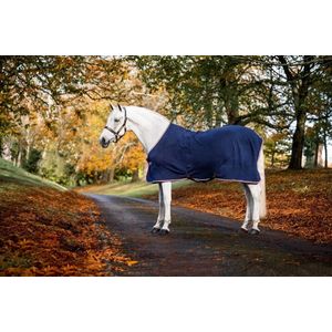 Horseware Embossed Jersey Cooler - maat 135/183 - navy/hw print